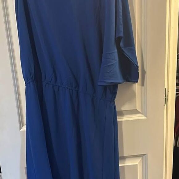Dresses & Skirts - One shoulder long blue dress 1x new with tags